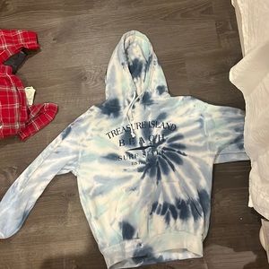 Blue tie dye hoodie from treasure island